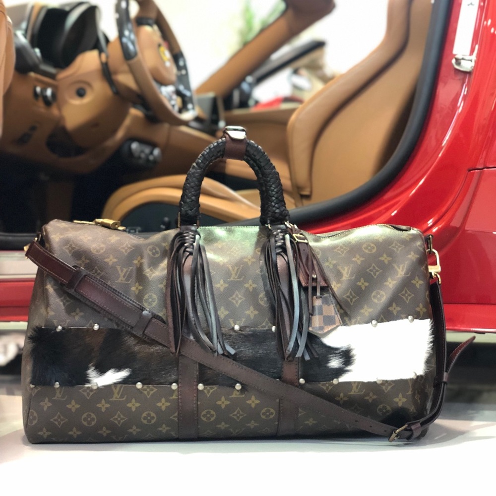 Auth Louis Vuitton Keepall 55 Bandouliere Fringe - Picture 3 of 8